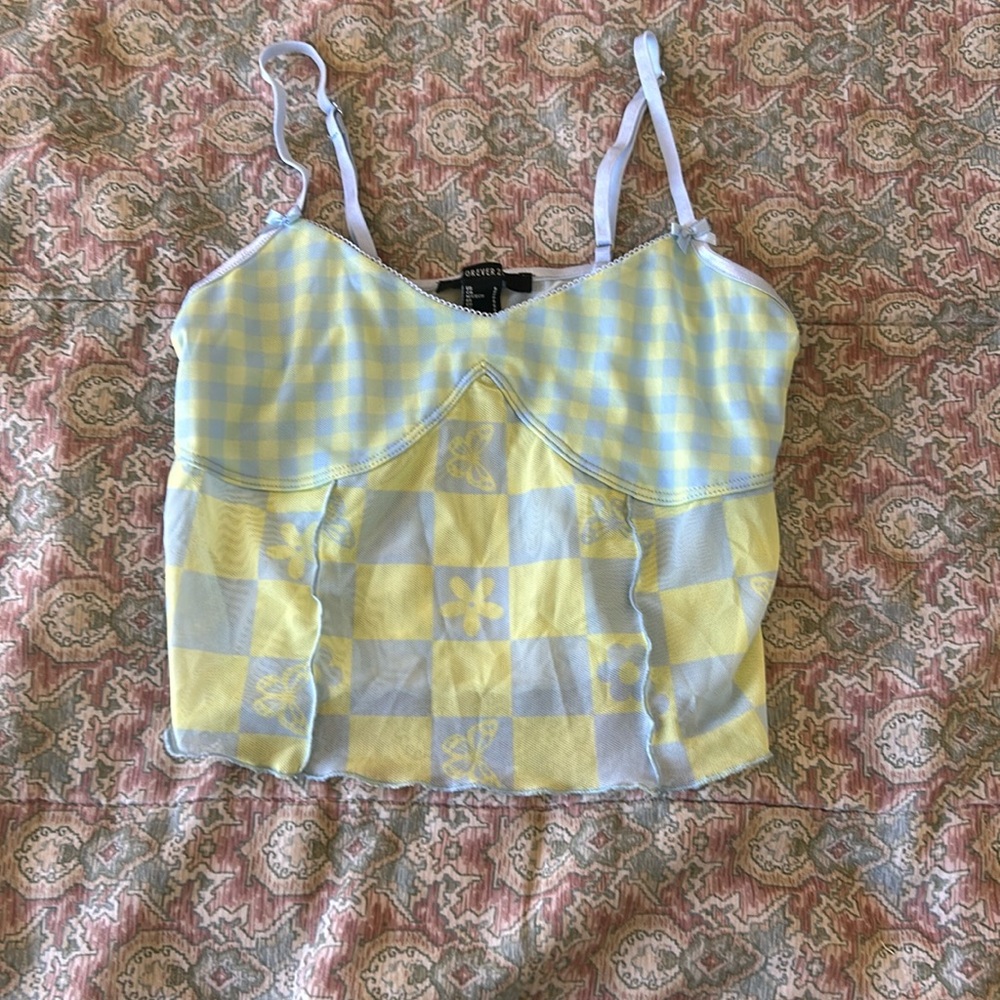 mesh crop top spaghetti straps